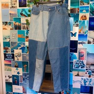 Colorblock Jeans from SHEIN. Size XL